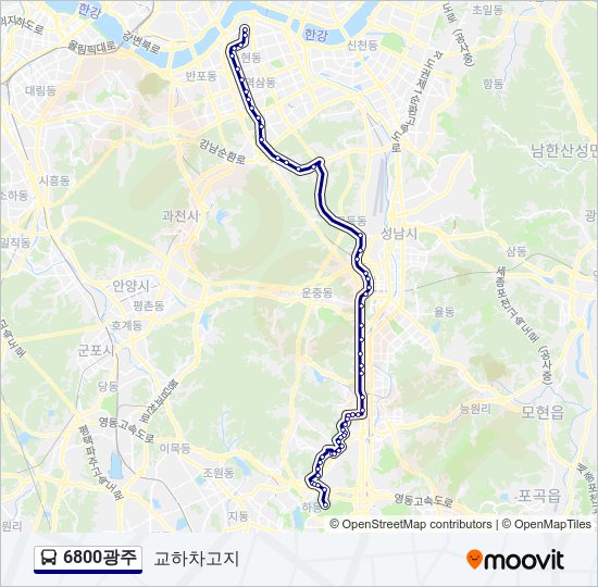 6800광주 bus Line Map