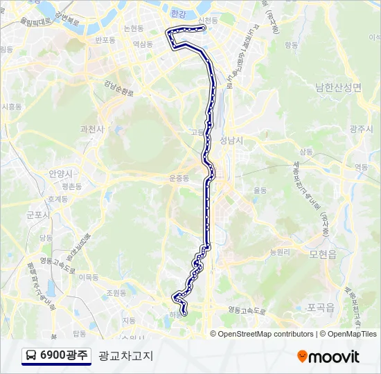 6900광주 Bus Line Map