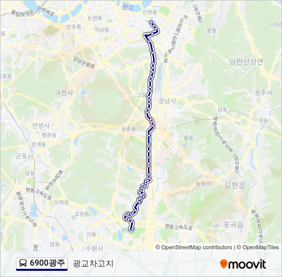 6900광주 Bus Line Map