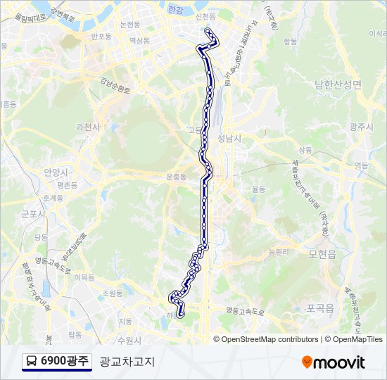 6900광주 bus Line Map