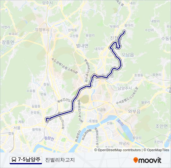7-5남양주 bus Line Map