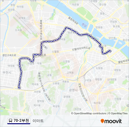 70-2부천 Bus Line Map