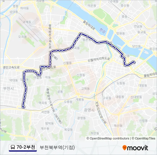 70-2부천 Bus Line Map