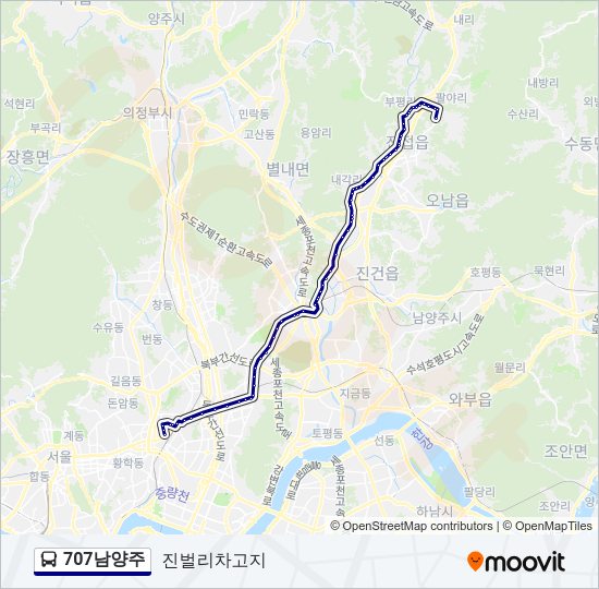 707남양주 버스 노선 지도