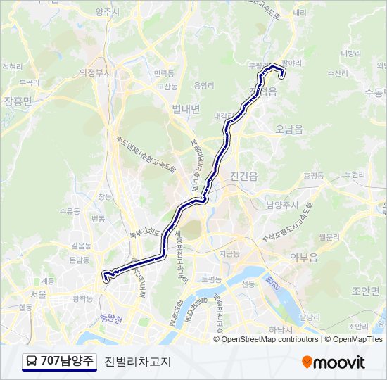 707남양주 bus Line Map