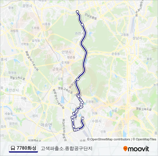 7780화성 Bus Line Map