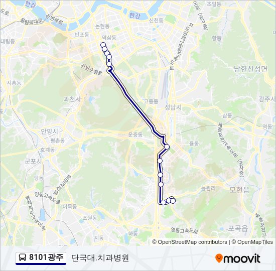 8101광주 Bus Line Map
