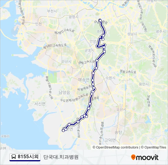 8155시외 Bus Line Map