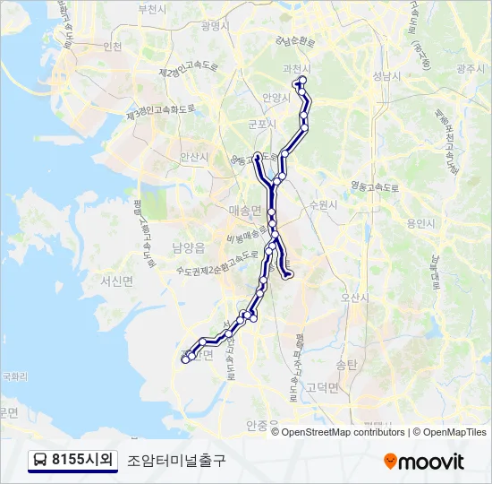 8155시외 Bus Line Map