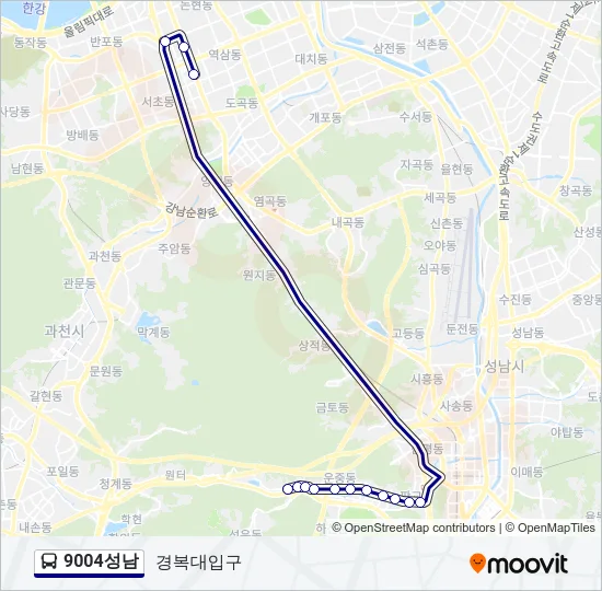 9004성남 버스 노선 지도