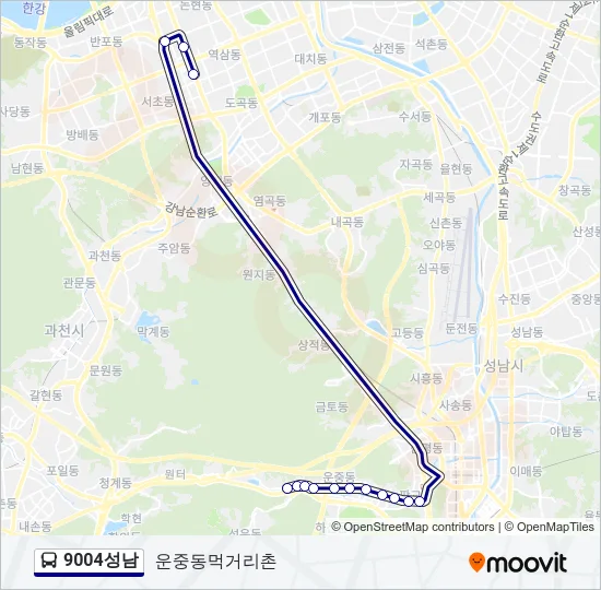 9004성남 버스 노선 지도