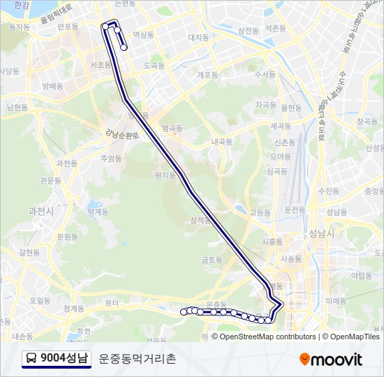 9004성남 bus Line Map