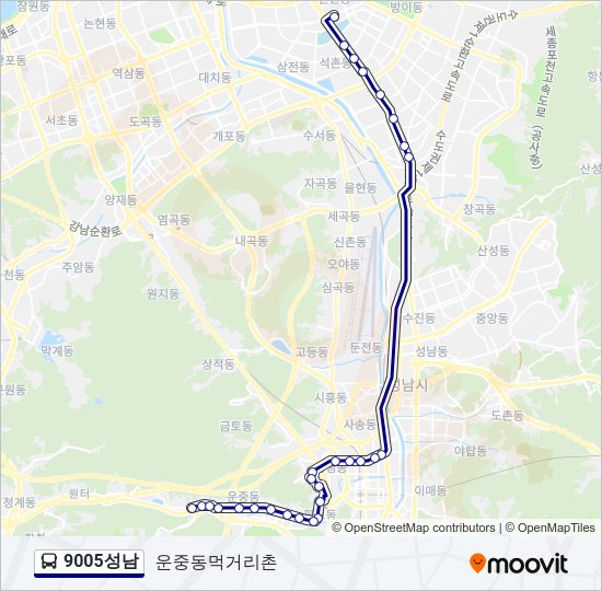 9005성남 Bus Line Map