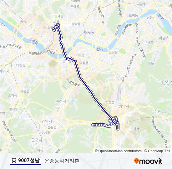 9007성남 Bus Line Map