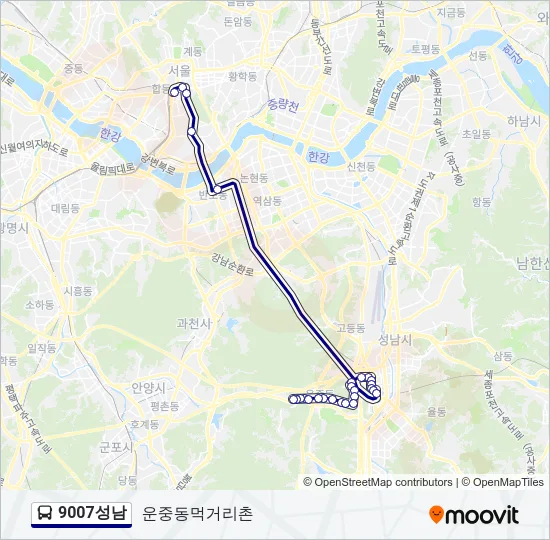 9007성남 Bus Line Map