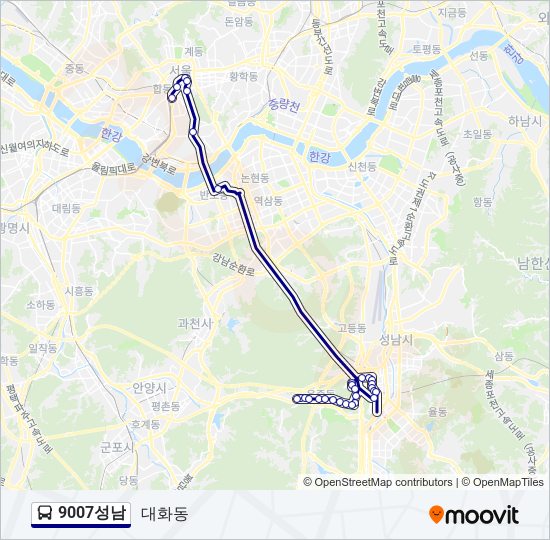 9007성남 bus Line Map