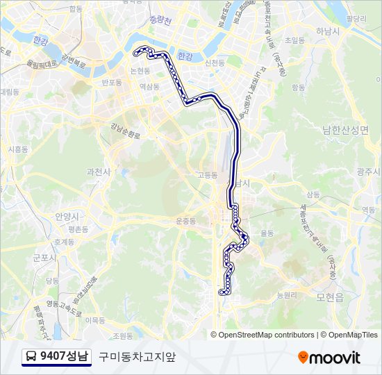 9407성남 Bus Line Map