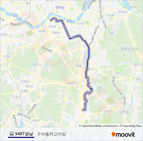 9407성남 Bus Line Map