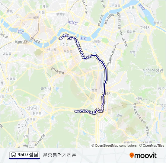 9507성남 Bus Line Map