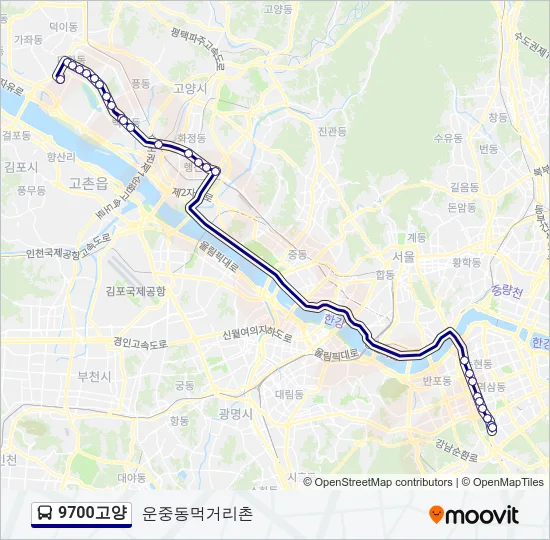 9700고양 Bus Line Map