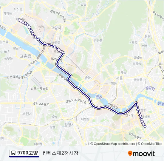 9700고양 Bus Line Map