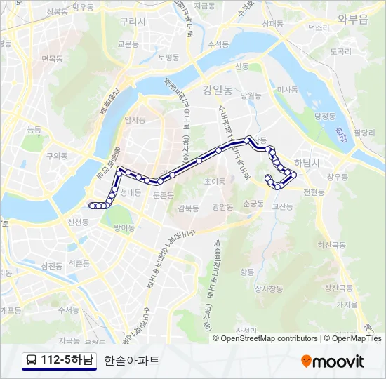 112-5하남 Bus Line Map