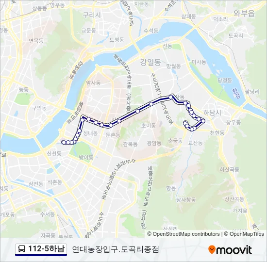 112-5하남 Bus Line Map