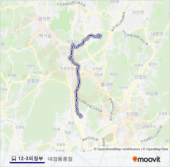 12-3의정부 Bus Line Map