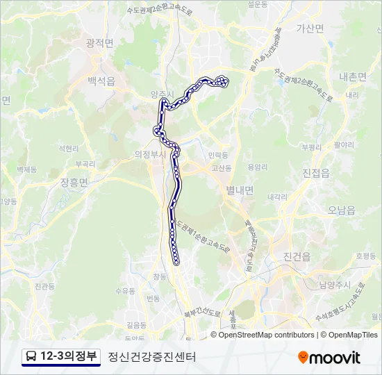 12-3의정부 Bus Line Map