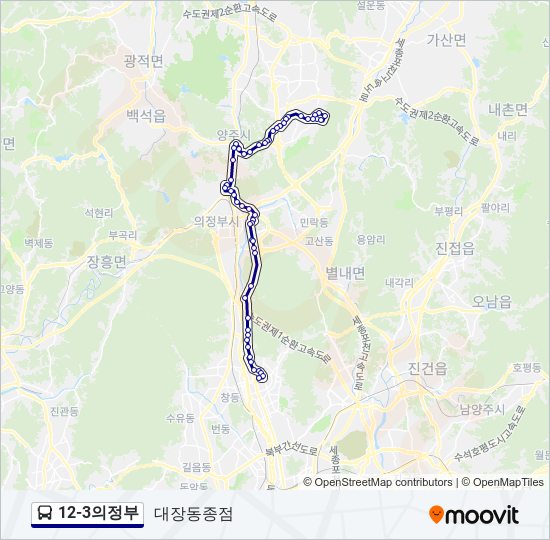 12-3의정부 bus Line Map
