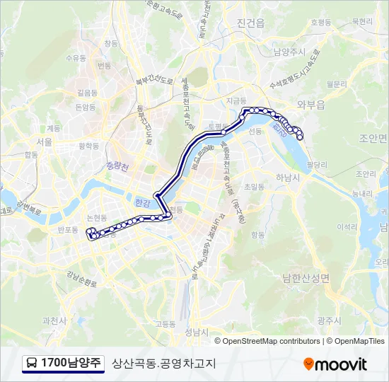 1700남양주 버스 노선 지도