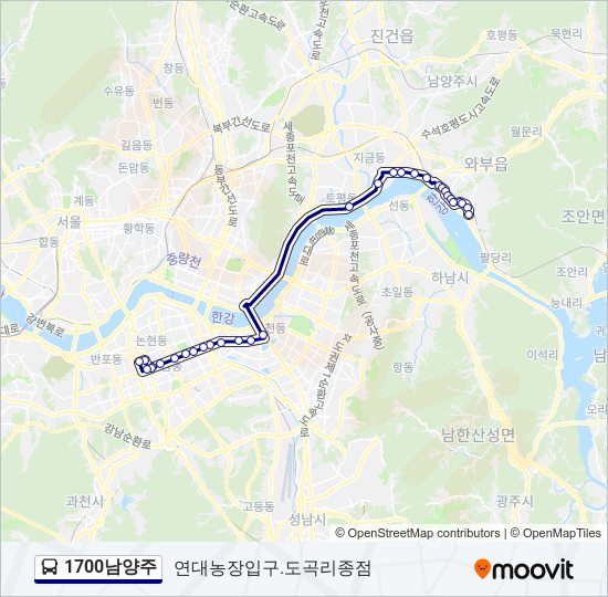 1700남양주 bus Line Map