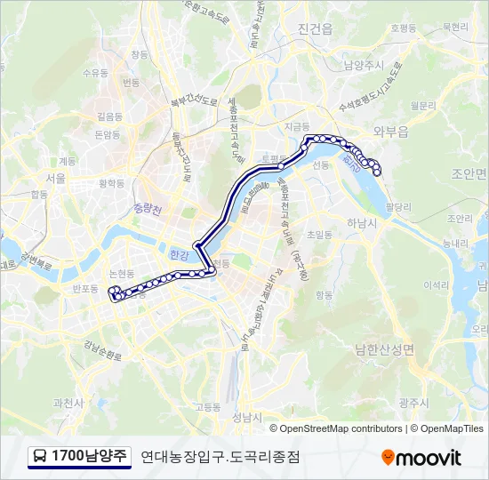 1700남양주 버스 노선 지도