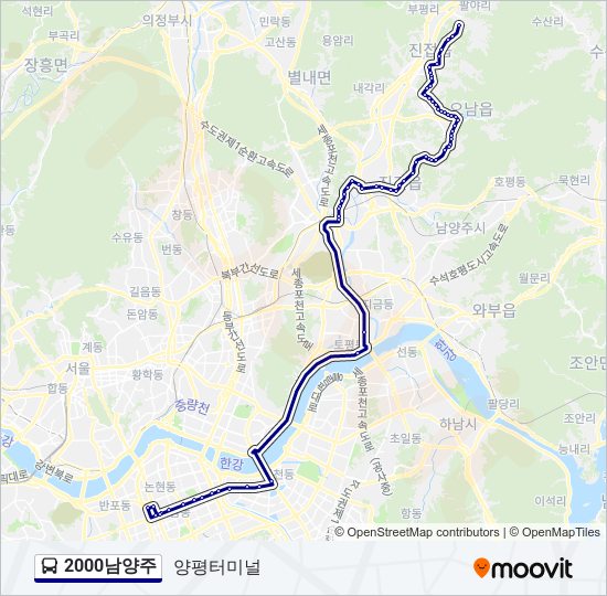 2000남양주 버스 노선 지도