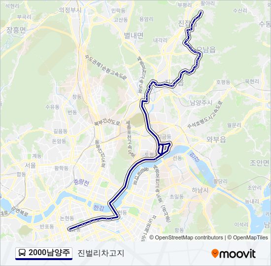 2000남양주 bus Line Map