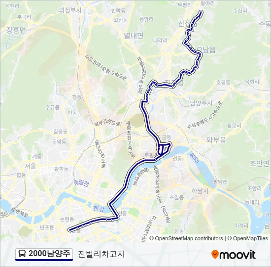 2000남양주 Bus Line Map