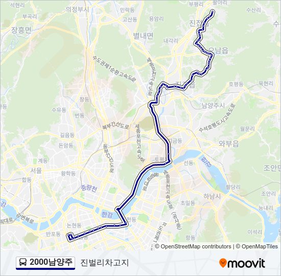 2000남양주 bus Line Map