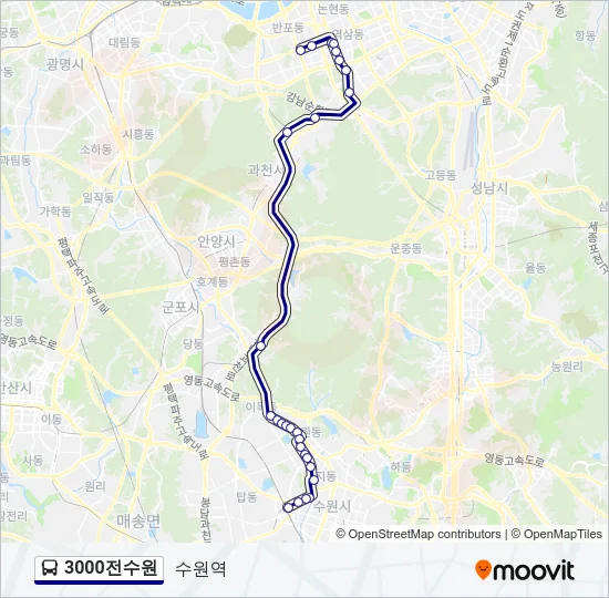 3000전수원 Bus Line Map