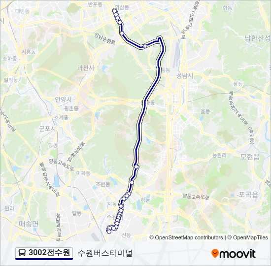 3002전수원 Bus Line Map