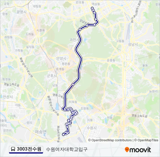 3003전수원 Bus Line Map