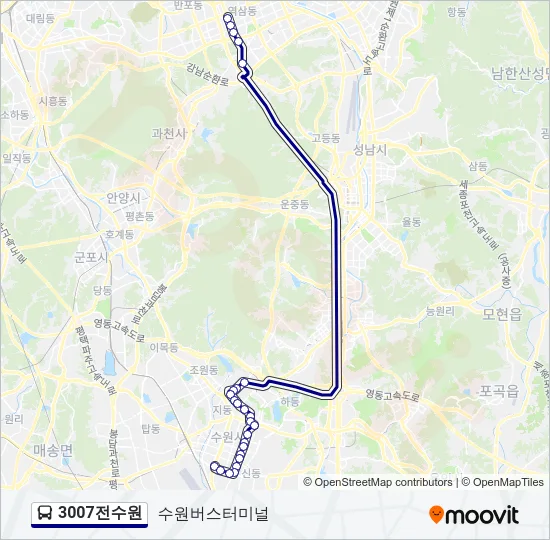 3007전수원 Bus Line Map