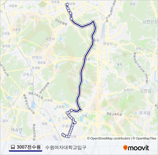3007전수원 bus Line Map