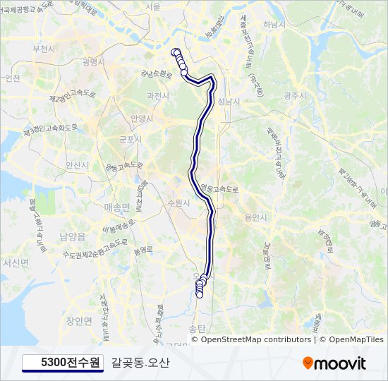 5300전수원 bus Line Map