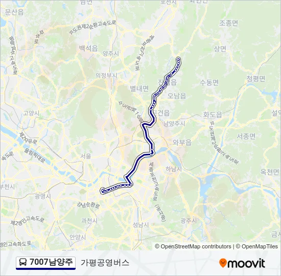 7007남양주 Bus Line Map