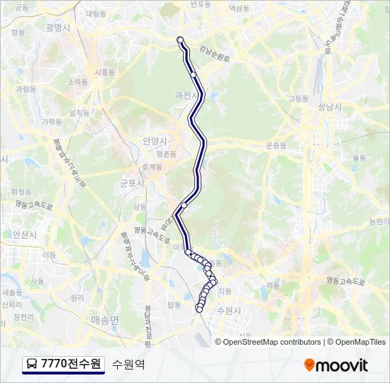 7770전수원 Bus Line Map