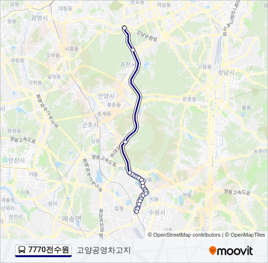 7770전수원 bus Line Map