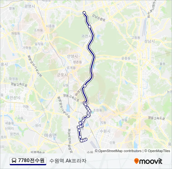 7780전수원 Bus Line Map