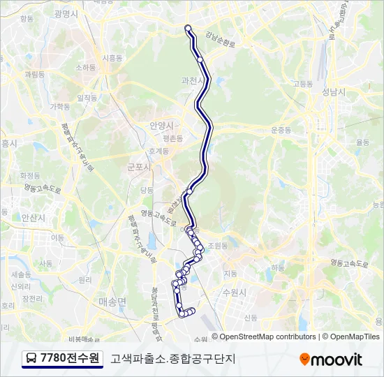 7780전수원 Bus Line Map