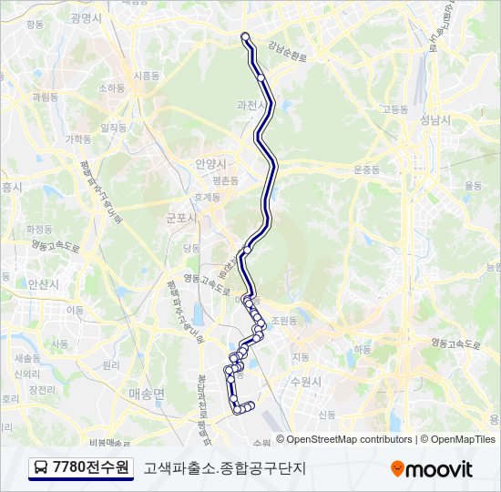 7780전수원 bus Line Map
