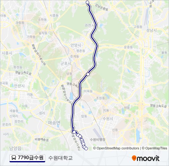 7790급수원 bus Line Map
